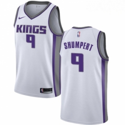 Mens Nike Sacramento Kings 9 Iman Shumpert Authentic White NBA Jersey Association Edition 