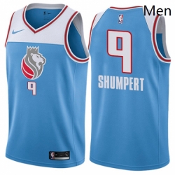 Mens Nike Sacramento Kings 9 Iman Shumpert Swingman Blue NBA Jersey City Edition 
