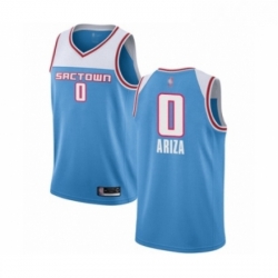 Mens Sacramento Kings 0 Trevor Ariza Authentic Blue Basketball Jersey 201 19 City Edition 
