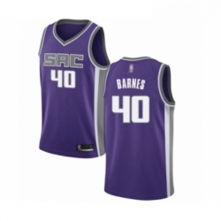 Mens Sacramento Kings 40 Harrison Barnes Authentic Purple Basketball Jersey Icon Edition 