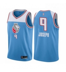 Mens Sacramento Kings 9 Cory Joseph Authentic Blue Basketball Jersey City Edition 