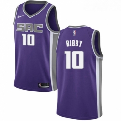 Womens Nike Sacramento Kings 10 Mike Bibby Authentic Purple Road NBA Jersey Icon Edition