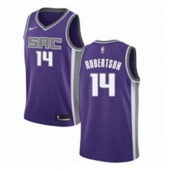 Womens Nike Sacramento Kings 14 Oscar Robertson Authentic Purple Road NBA Jersey Icon Edition