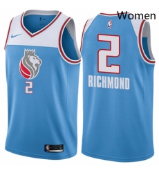Womens Nike Sacramento Kings 2 Mitch Richmond Swingman Blue NBA Jersey City Edition