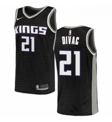 Womens Nike Sacramento Kings 21 Vlade Divac Authentic Black NBA Jersey Statement Edition