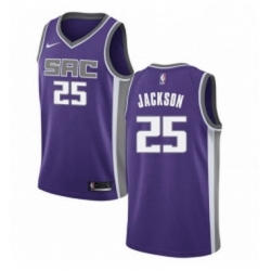 Womens Nike Sacramento Kings 25 Justin Jackson Authentic Purple Road NBA Jersey Icon Edition 