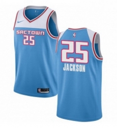 Womens Nike Sacramento Kings 25 Justin Jackson Swingman Blue NBA Jersey 2018 19 City Edition 