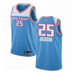 Womens Nike Sacramento Kings 25 Justin Jackson Swingman Blue NBA Jersey 2018 19 City Edition 