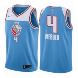 Womens Nike Sacramento Kings 4 Chris Webber Swingman Blue NBA Jersey City Edition