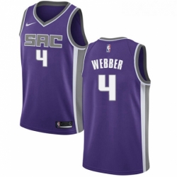 Womens Nike Sacramento Kings 4 Chris Webber Swingman Purple Road NBA Jersey Icon Edition
