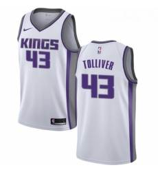 Womens Nike Sacramento Kings 43 Anthony Tolliver Swingman White NBA Jersey Association Edition