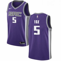 Womens Nike Sacramento Kings 5 DeAaron Fox Authentic Purple Road NBA Jersey Icon Edition 