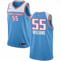 Womens Nike Sacramento Kings 55 Jason Williams Swingman Blue NBA Jersey 2018 19 City Edition 