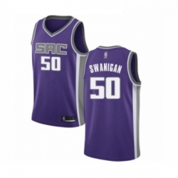 Womens Sacramento Kings 50 Caleb Swanigan Swingman Purple Basketball Jersey Icon Edition 