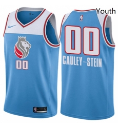 Youth Nike Sacramento Kings 0 Willie Cauley Stein Swingman Blue NBA Jersey City Edition 
