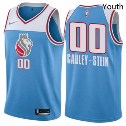 Youth Nike Sacramento Kings 0 Willie Cauley Stein Swingman Blue NBA Jersey City Edition 
