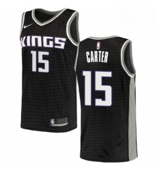 Youth Nike Sacramento Kings 15 Vince Carter Authentic Black NBA Jersey Statement Edition 