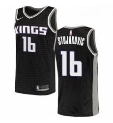 Youth Nike Sacramento Kings 16 Peja Stojakovic Swingman Black NBA Jersey Statement Edition 