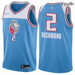 Youth Nike Sacramento Kings 2 Mitch Richmond Swingman Blue NBA Jersey City Edition