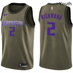 Youth Nike Sacramento Kings 2 Mitch Richmond Swingman Green Salute to Service NBA Jersey