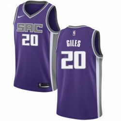 Youth Nike Sacramento Kings 20 Harry Giles Authentic Purple Road NBA Jersey Icon Edition 