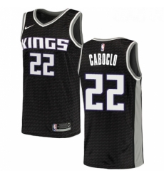 Youth Nike Sacramento Kings 22 Bruno Caboclo Authentic Black NBA Jersey Statement Edition 