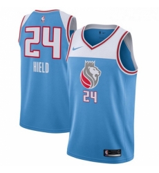 Youth Nike Sacramento Kings 24 Buddy Hield Swingman Blue NBA Jersey City Edition