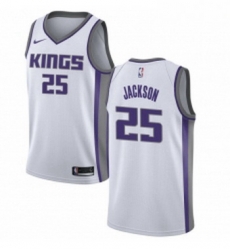 Youth Nike Sacramento Kings 25 Justin Jackson Authentic White NBA Jersey Association Edition 