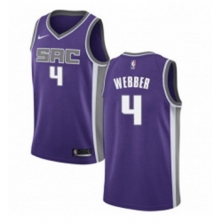 Youth Nike Sacramento Kings 4 Chris Webber Authentic Purple Road NBA Jersey Icon Edition