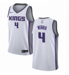 Youth Nike Sacramento Kings 4 Chris Webber Authentic White NBA Jersey Association Edition