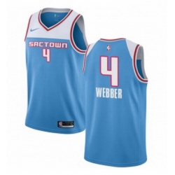 Youth Nike Sacramento Kings 4 Chris Webber Swingman Blue NBA Jersey 2018 19 City Edition