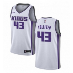 Youth Nike Sacramento Kings 43 Anthony Tolliver Authentic White NBA Jersey Association Edition
