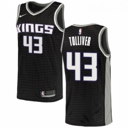 Youth Nike Sacramento Kings 43 Anthony Tolliver Swingman Black NBA Jersey Statement Edition