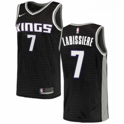 Youth Nike Sacramento Kings 7 Skal Labissiere Authentic Black NBA Jersey Statement Edition 