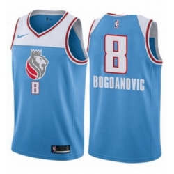 Youth Nike Sacramento Kings 8 Bogdan Bogdanovic Swingman Blue NBA Jersey City Edition 