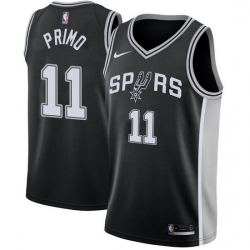 Men San Antonio Spurs 11 Joshua Primo Black Icon Edition Stitched Jersey