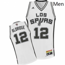 Mens Adidas San Antonio Spurs 12 LaMarcus Aldridge Authentic White Latin Nights NBA Jersey