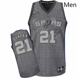 Mens Adidas San Antonio Spurs 21 Tim Duncan Authentic Grey Static Fashion NBA Jersey