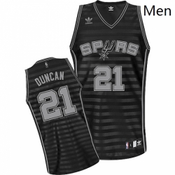 Mens Adidas San Antonio Spurs 21 Tim Duncan Swingman BlackGrey Groove NBA Jersey
