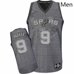 Mens Adidas San Antonio Spurs 9 Tony Parker Authentic Grey Static Fashion NBA Jersey