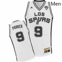 Mens Adidas San Antonio Spurs 9 Tony Parker Swingman White Latin Nights NBA Jersey