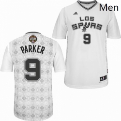 Mens Adidas San Antonio Spurs 9 Tony Parker Swingman White New Latin Nights NBA Jersey
