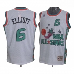 Mens Mitchell and Ness San Antonio Spurs 6 Sean Elliott Authentic White 1996 All Star Throwback NBA Jersey