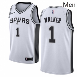 Mens Nike San Antonio Spurs 1 Lonnie Walker Swingman White NBA Jersey Association Edition 