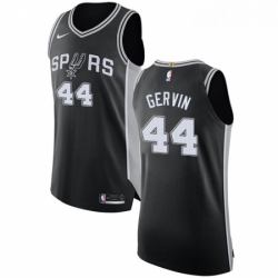 Mens Nike San Antonio Spurs 44 George Gervin Authentic Black Road NBA Jersey Icon Edition