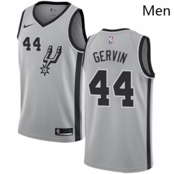 Mens Nike San Antonio Spurs 44 George Gervin Authentic Silver Alternate NBA Jersey Statement Edition