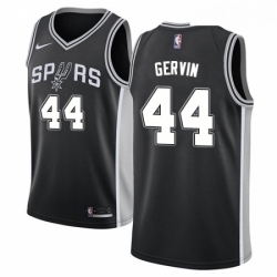 Mens Nike San Antonio Spurs 44 George Gervin Swingman Black Road NBA Jersey Icon Edition