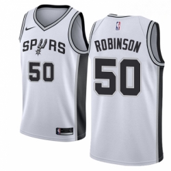 Mens Nike San Antonio Spurs 50 David Robinson Swingman White Home NBA Jersey Association Edition
