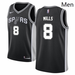 Mens Nike San Antonio Spurs 8 Patty Mills Swingman Black Road NBA Jersey Icon Edition