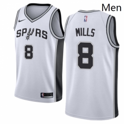 Mens Nike San Antonio Spurs 8 Patty Mills Swingman White Home NBA Jersey Association Edition